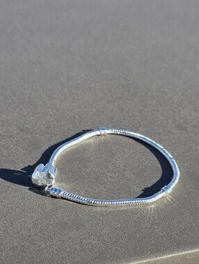 925 Square Clasp Snake Chain Bracelet